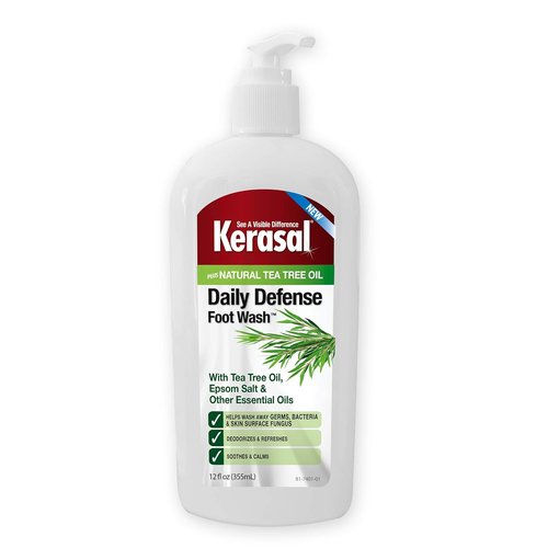 Kerasal Daily Defense Foot Wash - Gentle Cleanser for Healthy Feet | 12 Ounce
