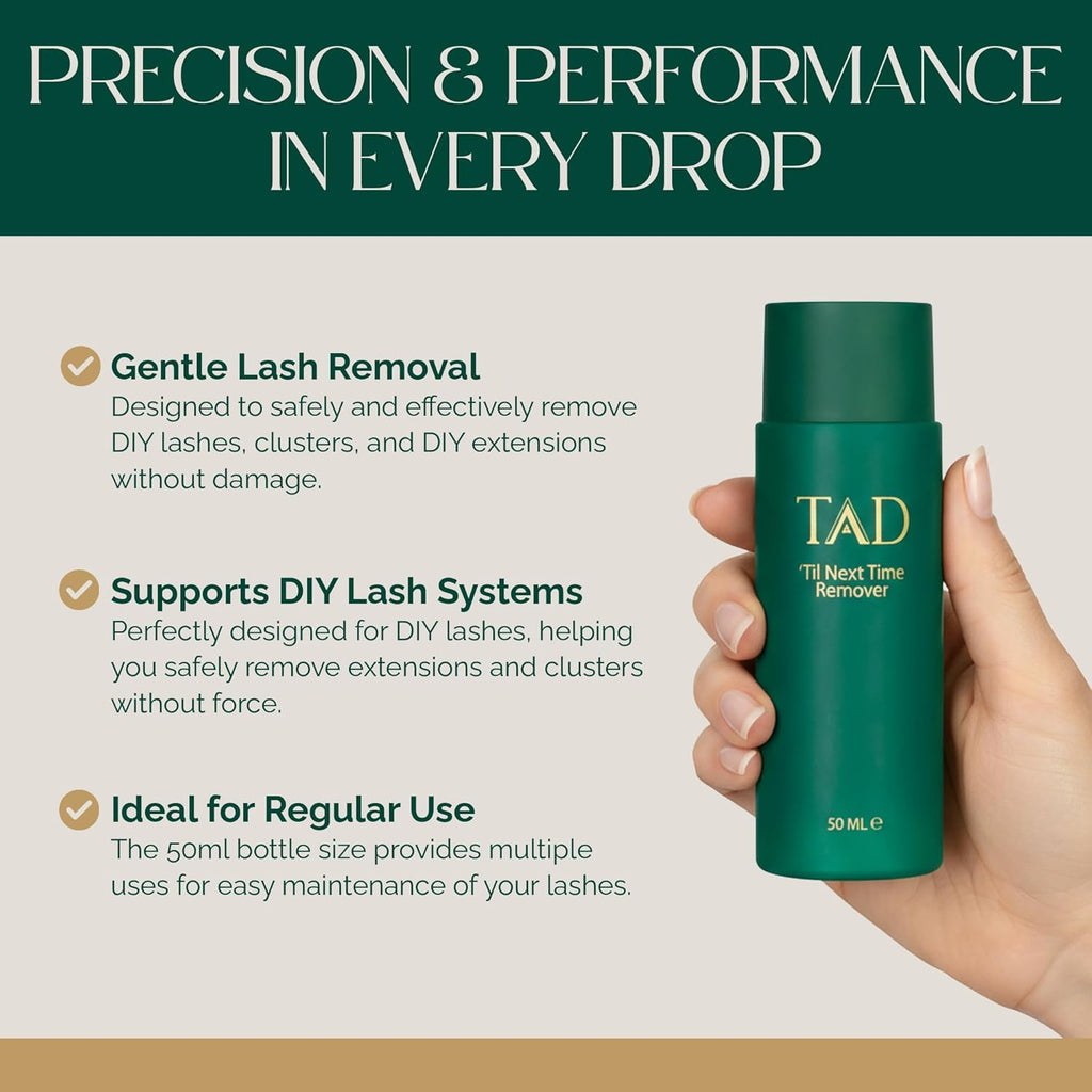 TAD Beauty DIY Lash Remover - Effortlessly Unseals Eyelash Adhesive for Easy Removal | 50ml, Made in South Korea