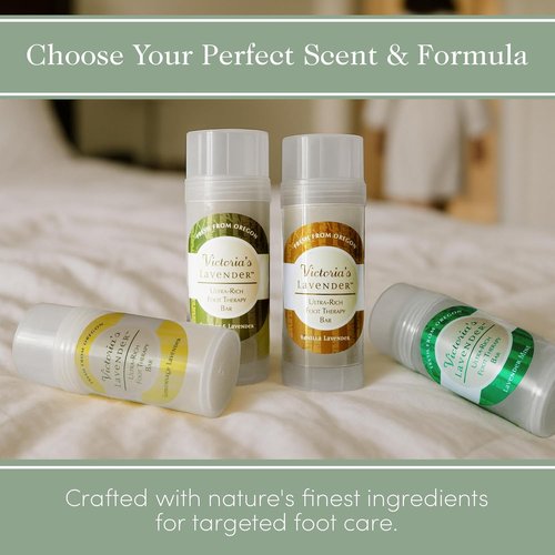 Victoria's Lavender Heel Balm Stick - Ultra-Rich Therapy for Dry, Cracked Feet - Lavender Mint 2.5oz