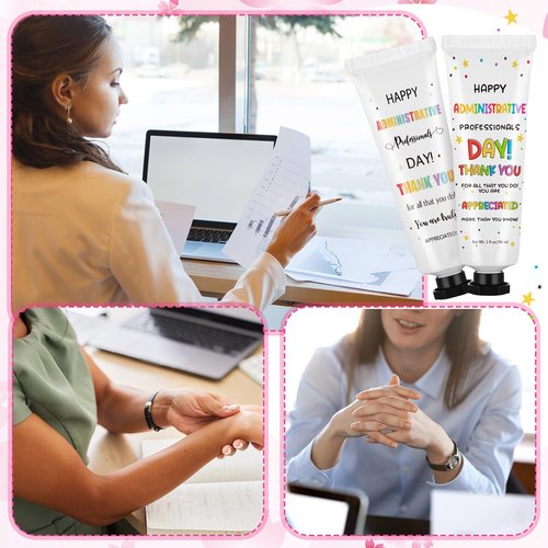 Loopeer 24 Pcs Administrative Professionals Day Gifts Bulk Hand Cream Travel Size Moisturizing Lotion Set for Admin Assistants Office Staff Coworkers Employee Appreciation Gifts Women Men