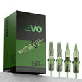 INKin Revo Tattoo Cartridge Needles, 50Pcs Mixed Tattoo Needles Assorted (1003RL 1005RL 1007RL 1207RS 1209RS) Disposable Tattoo Needles with Safety Membrane for Tattoo Pen Machine