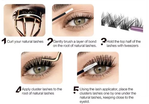 LashBrat DIY Volume Lash Clusters + Bottom Lashes 12-25mm Longest Thickest Eyelash Clusters 150D D curl Indivual Lashes Cluster Kit Wispy Cluster Spikes