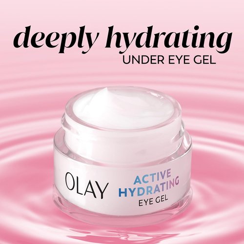 Olay Active Hydrating Eye Gel - Fragrance-Free Anti-Aging Cream with Hyaluronic Acid & Niacinamide | 0.5 oz