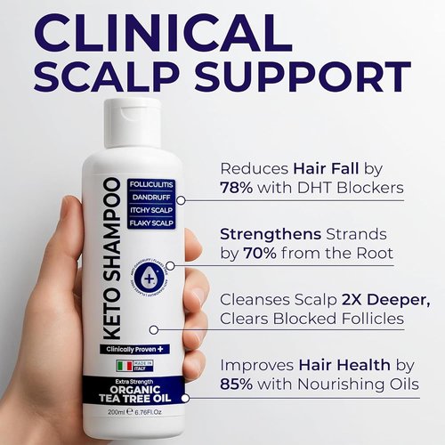 Psoriasis Shampoo - Medicated Anti-Dandruff Solution for Flaky Scalp & Seborrheic Dermatitis - 200ml