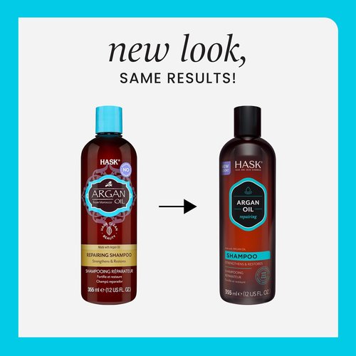 HASK Argan Oil Shampoo & Conditioner Set - Color Safe, Sulfate-Free, Cruelty-Free | 12oz Each