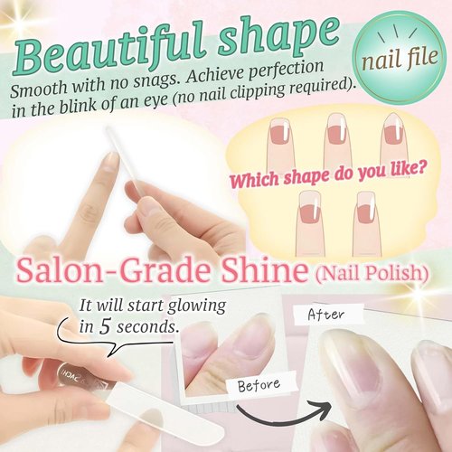 Skiennix Nano Technology Glass Nail Polisher - Professional Buffer File for Perfect Nail Care