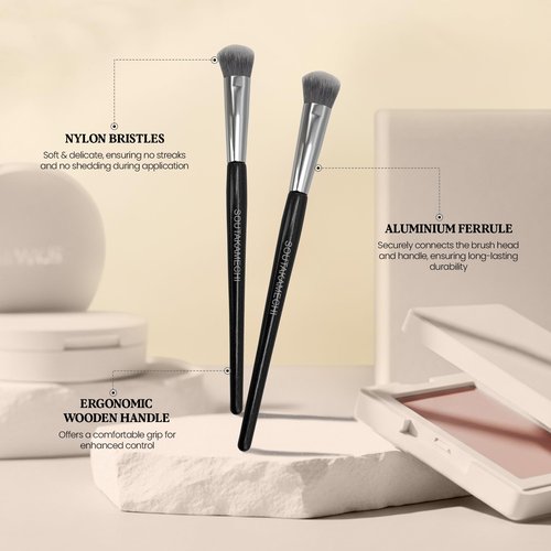 Concealer Brush for Under Eye and Face – Professional Makeup Brush for Blending Concealer Foundation Powder Blush Contour and Eyeshadow Application