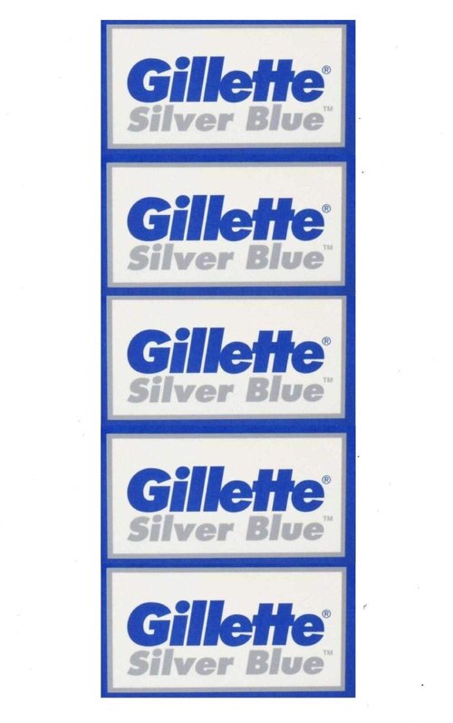 50 Silver Blue Double Edge Razor Stainless Blades Made in Russia