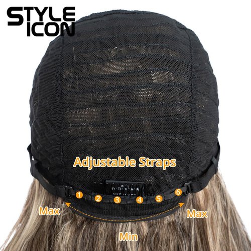 Style Icon Highlight Blonde Long Wavy Wig for Women Middle Part Curly Wavy Wig Natural Looking Synthetic Heat Resistant Fiber Wig for Daily Party Use (28 Inches, NTPDHL1B/8/26R)