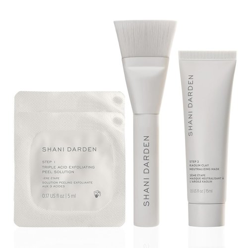 SHANI DARDEN SKIN CARE Triple Acid Peel - 2-Step Exfoliating Treatment with Mandelic & Glycolic Acids | Includes Neutralizing Mask & Brush (0.5 fl oz)
