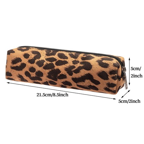 AGBIADD Makeup Bag Set, Large Capacity Cosmetic Bag and Pencil Case, Soft Material, Travel Toiletry Organizer (Brown)