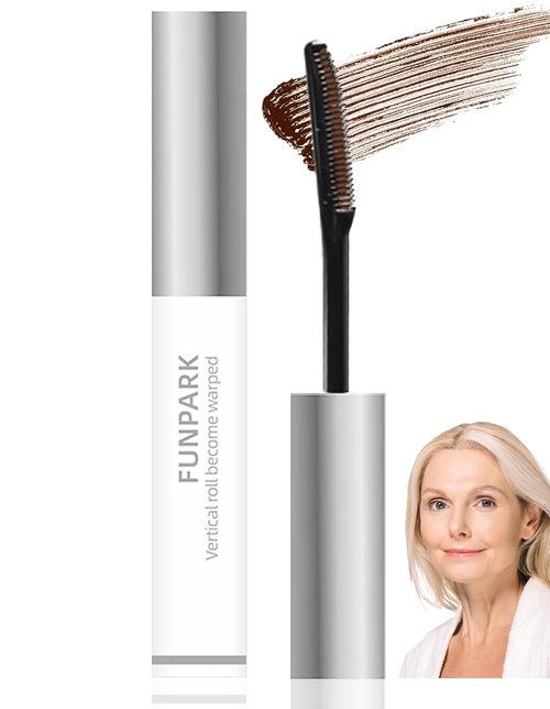 Skiennix Brown Mascara Primer - Lengthening Formula for Fine, Short Lashes | Quick-Dry, Waterproof, Clump-Free Comb Brush