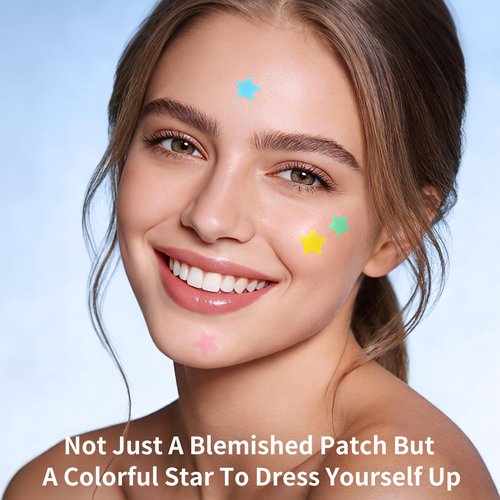 Daolyo Pimple Patches for Face, 3 Size 280 Counts Hydrocolloid Acne Patches, Cute Star Pimple Stickers with Salicylic Acid, Tea Tree Oil & Calendula Oil, for Covering Zits and Blemishes