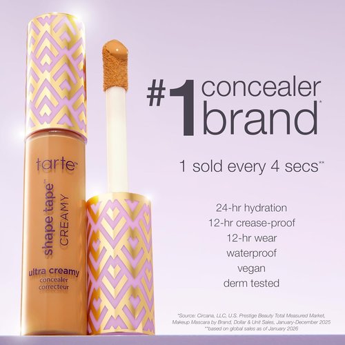 Tarte Shape Tape Creamy Concealer - Full Coverage Hydrating Makeup with Eye Cream | 24HR Matte Finish