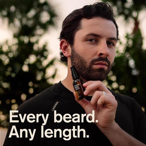 Every Man Jack Men's Beard Oil - Aged Bourbon Fragrance - Deeply Moisturizes and Softens Your Beard and Adds a Natural Shine - Naturally Derived with Shea Butter and Argan Oil - 1 fl oz