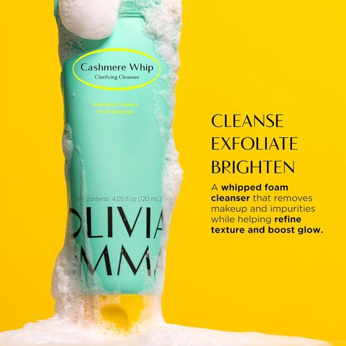 OLIVIAUMMA Cashmere Whip Cleanser - Soft Whipped Korean Face Wash with Heartleaf for Glass Skin Glow | 120ml