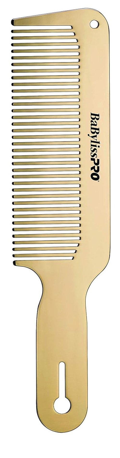 BaBylissPRO GoldFX Metal Comb - Premium Barber Tool for Precision Styling
