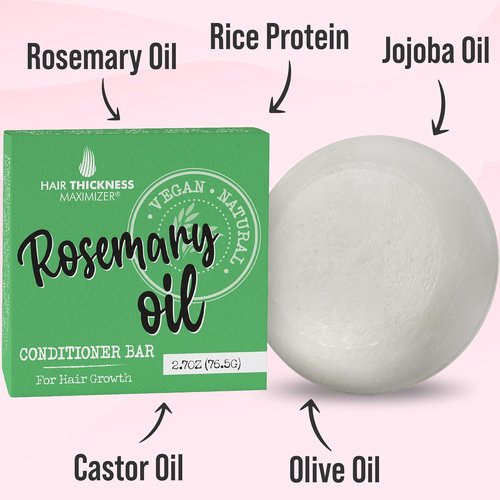 Skiennix Rosemary Oil Conditioner Bar - Eco-Friendly, Vegan & Color Safe | 3 Liquid Bottles Equivalent