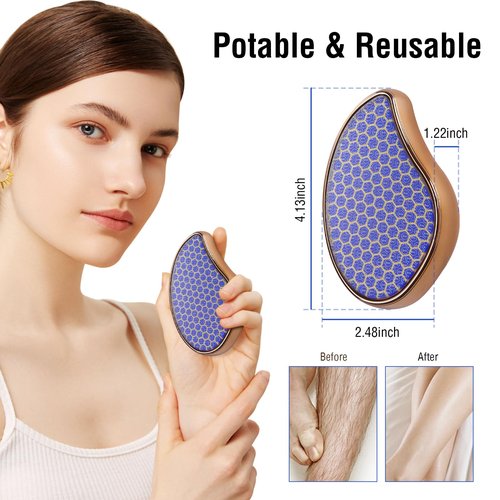 OUKEYA Glass Foot File Callus Remover: Nano Glass Heel Scraper for Feet Shower Foot Scrubber Pedicure Dead Skin Remover Shower Care Crystal Hair Remover Hair Eraser for Back Arms Legs 1PC
