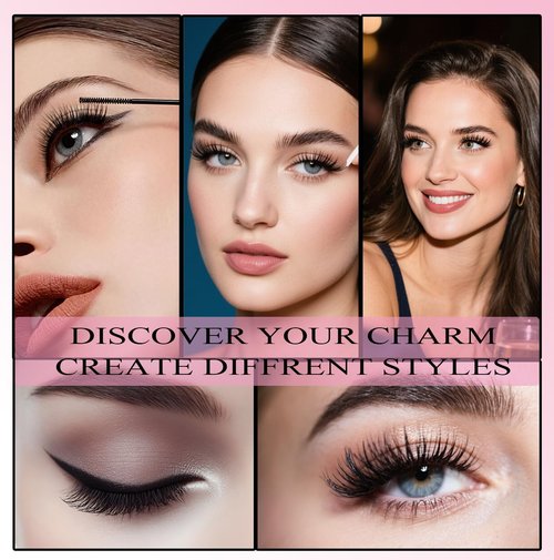 EXXBYE 800pcs Lash Extension Kit 30D 40D 50D 60D Wispy Eyelash Clusters D Curl 8-17mm False Lashes with 4 Lash Tools (Lash Bond and Seal, Lash Tweezers, Lash Remover，Lash Brush)