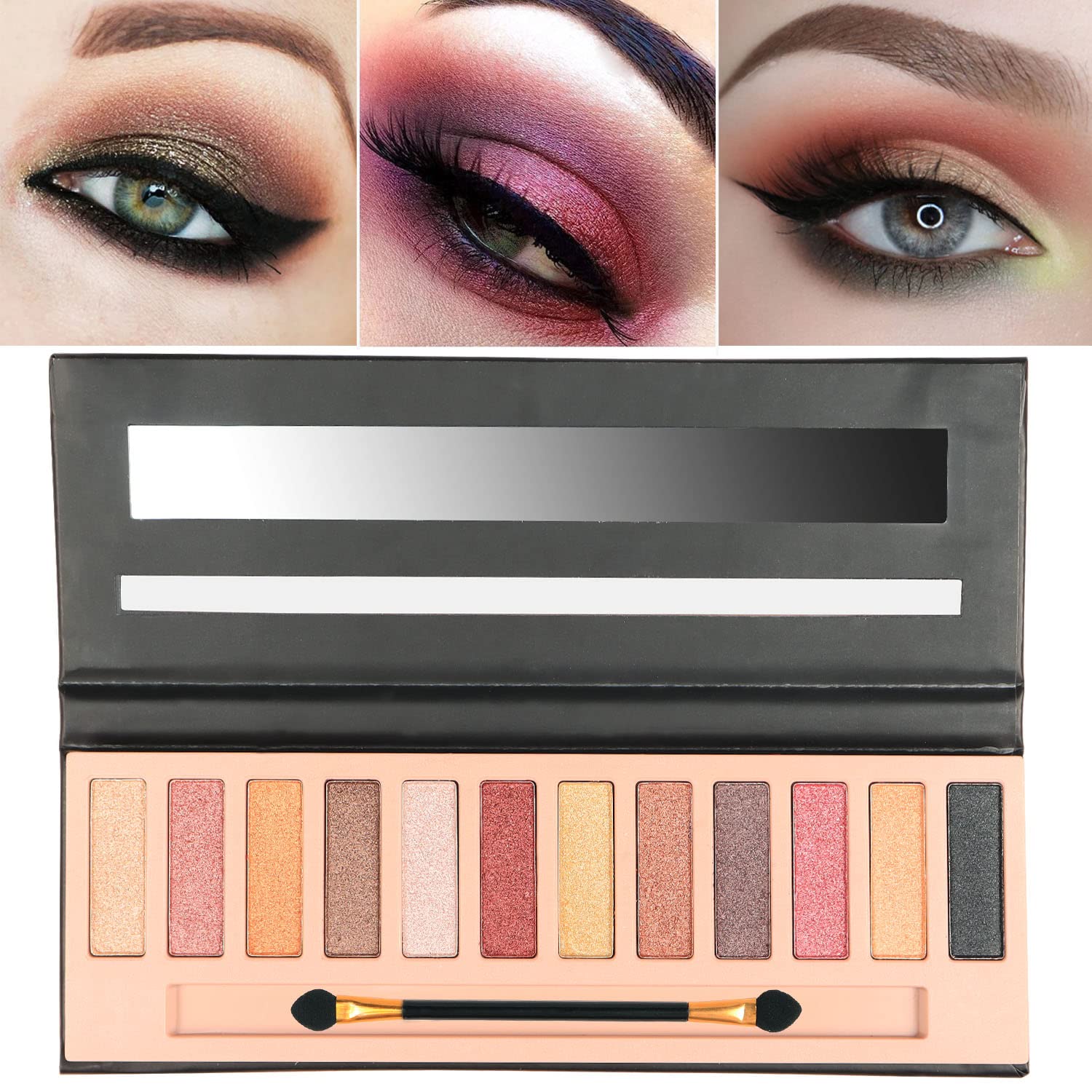 Sulily Eyeshadow Palette Kit - 12 Colors in Matte & Shimmer | Waterproof Professional Makeup for Women