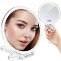 AMISCE Magnifying Hand Mirrors with Handle - Double Sided Handheld Mirror with 1X 40X Magnification, Portable Travel Folding Hand Held Mirror, Pedestal Makeup Vanity Mirror, Girl Women Mother's Gift