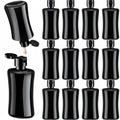 Domensi 12 Pcs Black Travel Bottles with Flip Cap Plastic Travel Size Toiletries Bottles Portable Leak Proof Squeeze Container Refillable Empty Cosmetic Containers for Liquid Shampoo Lotions (3.4 oz)