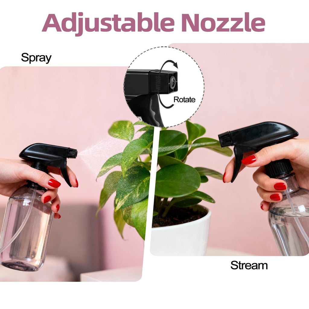 YOCASII 2PCS 500ml Glass Spray Bottles Set – Refillable spray bottles for Hair, Cleaning & DIY Solutions – Perfect for travel essentials, Home & Garden Use