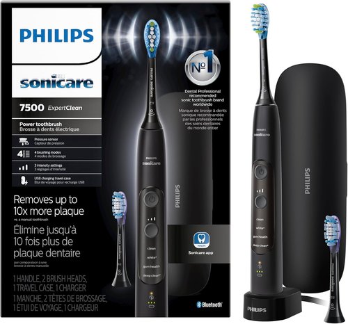 Philips Sonicare ExpertClean 7500 - Rechargeable Electric Toothbrush in Black | HX9690/05