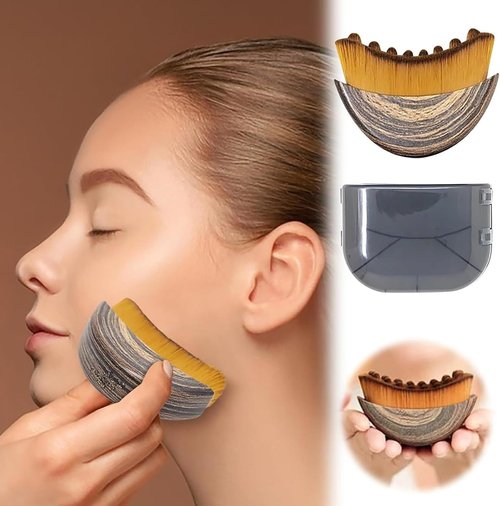 Lymphatic Contour Face and Body Brushes, The Lymphatic Drainage Massager for Face, Dry Brushing Face Brush, Chin & Jawline Sculpting, Ergonomically Designed to Fit The Skin Precisely (2 Set)