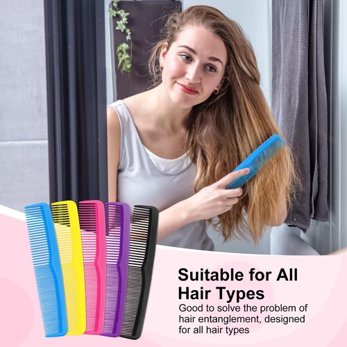 200pcs Plastic Colorful Combs in Bulk, Individually Wrapped, Double Tooth Hair Pocket Comb, for Homeless, Charity, Hotel, Travel, Airbnb, Home, Shelter