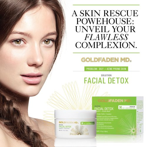 Goldfaden MD Facial Detox Mask - Clarifying Face Mask with Zinc Oxide & Salicylic Acid | 1.7 fl oz