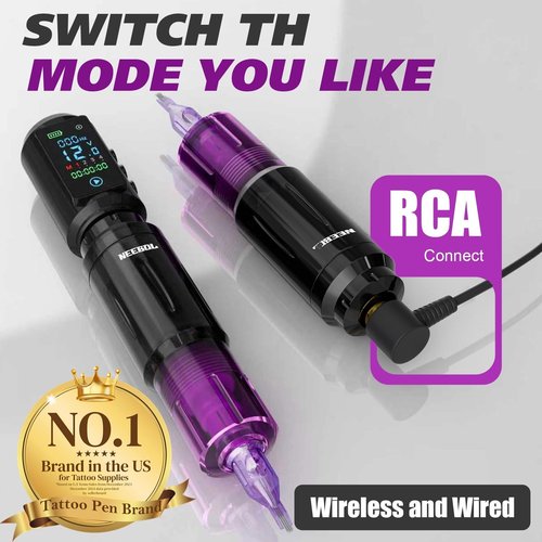 2 PCs 1600mAh Tattoo Batteries Tattoo Gun Kit - Wireless Tattoo Machine Kit, 20 Tattoo Cartridge Needles, Tattoo Ink Set, Full Tattoo Supplies for Beginners and Artists