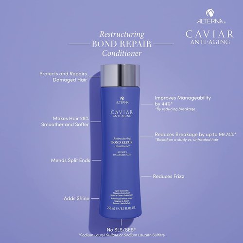 Alterna CAVIAR Anti-Aging Bond Repair Conditioner - Strengthens & Protects Brittle Hair | Sulfate-Free