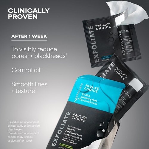Paula's Choice SKIN PERFECTING 2% BHA Exfoliating Pads - Target Blackheads, Pores & Wrinkles
