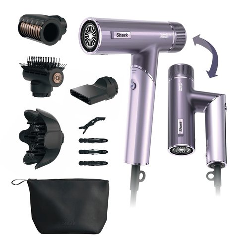 Shark SpeedStyle Pro Flex Hair Dryer System - High-Velocity, Lightweight, Ionic with Scalp Shield & IQ Styling Suite