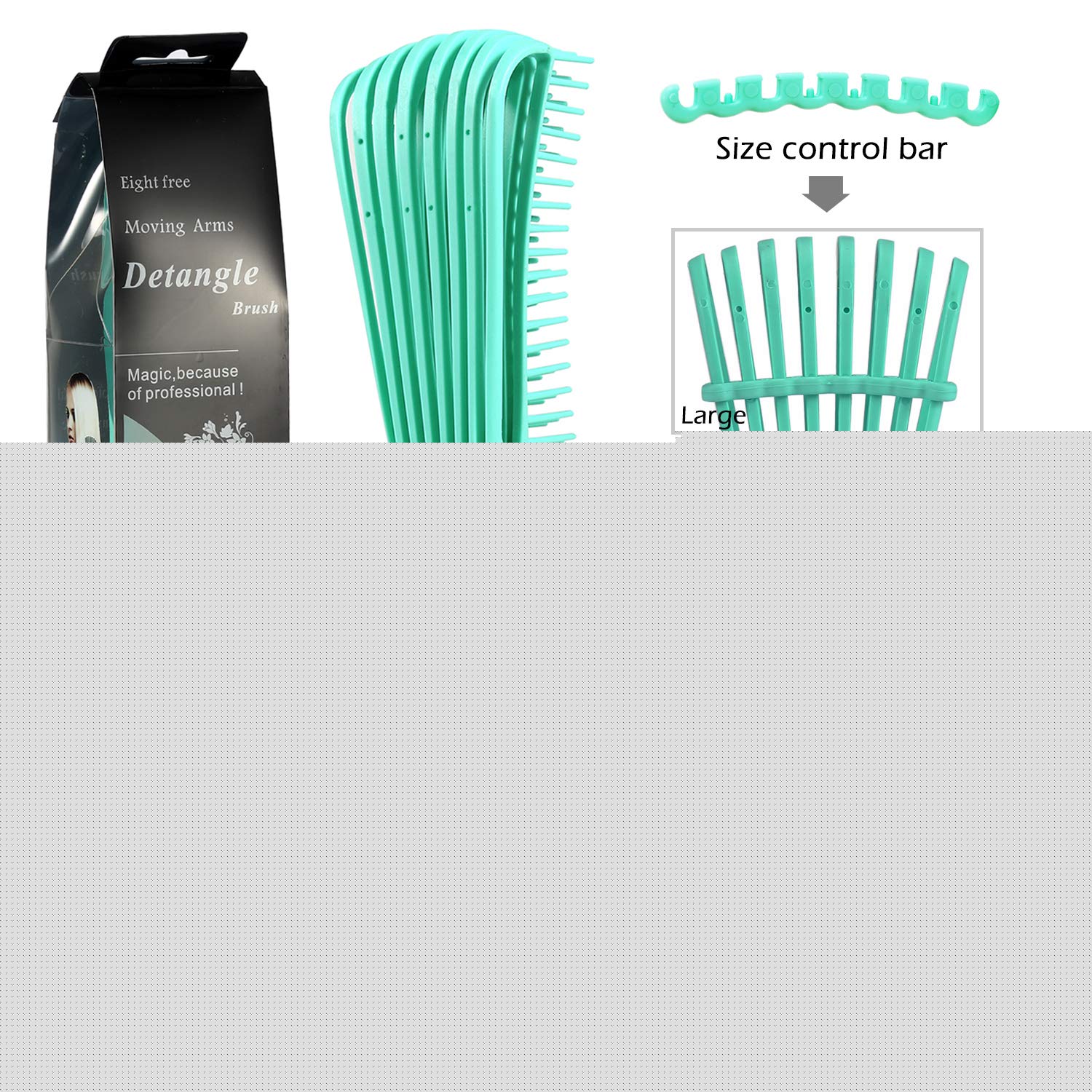 BESTOOL Detangling Brush for Black Natural Hair - Effortlessly Detangle Curly & Afro Textures (Green)