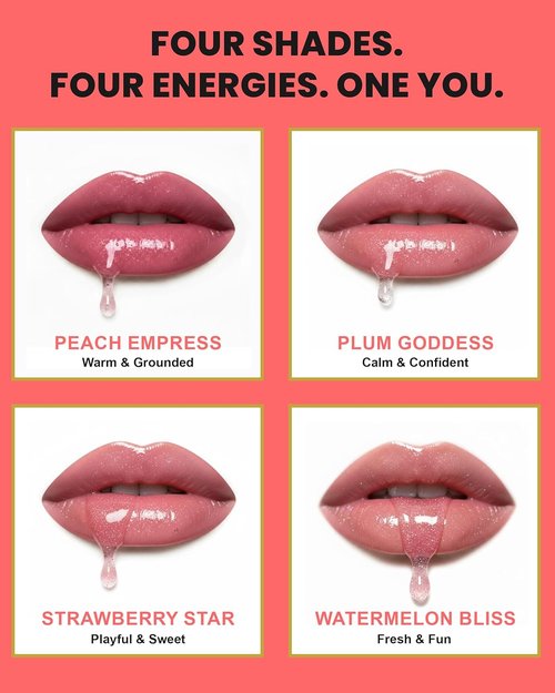 DivineDiva Lip Oil - Hydrating & Moisturizing High-Shine Gloss with Hyaluronic, Coconut & Argan Oils | Vegan Watermelon Bliss