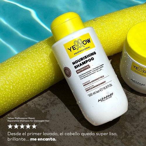 Alfaparf Milano Yellow Professional Nutritive Nourishing Shampoo for Dry Hair - Powered by Argan & Coconut Oils - Designed for Gentle Cleansing (33.8 fl oz / 1000ml)