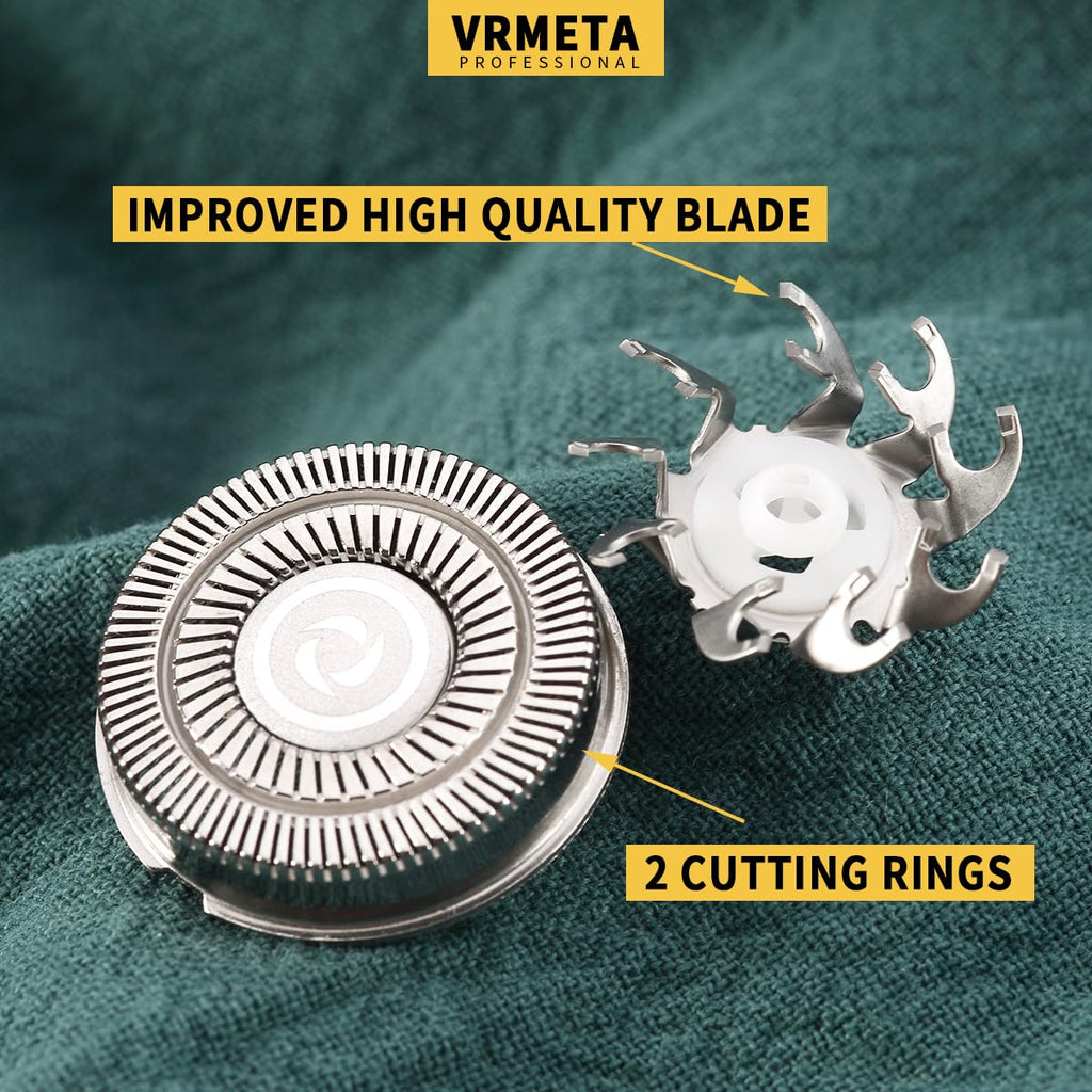 VRMETA 4 PCS Shaver Head Replacement Blades for Pitbull Carver PRO 4 Electric Razor Replacement head