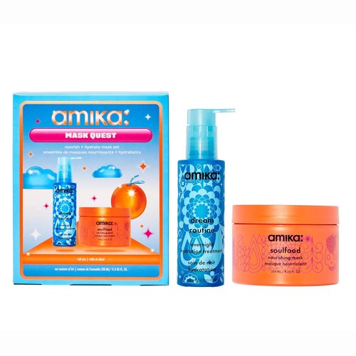 Amika Nourish & Hydrate Mask Set - Deep Conditioning Treatment for All Hair Types