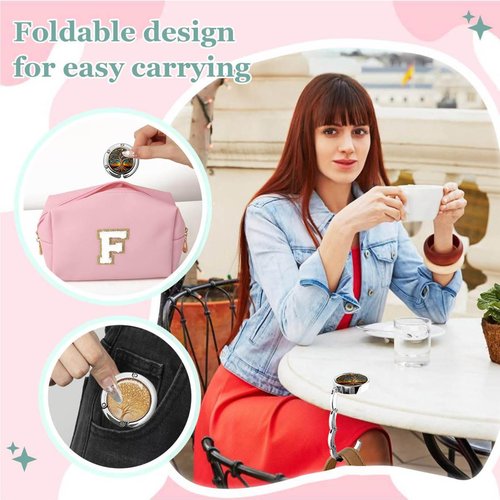 Smtheasy Perfume Atomizer Travel, 5ML Perfume Atomizer Refillables for Refill Portable Cologne Dispenser Small Spray, and 2Pcs Purse Hooks for Tables