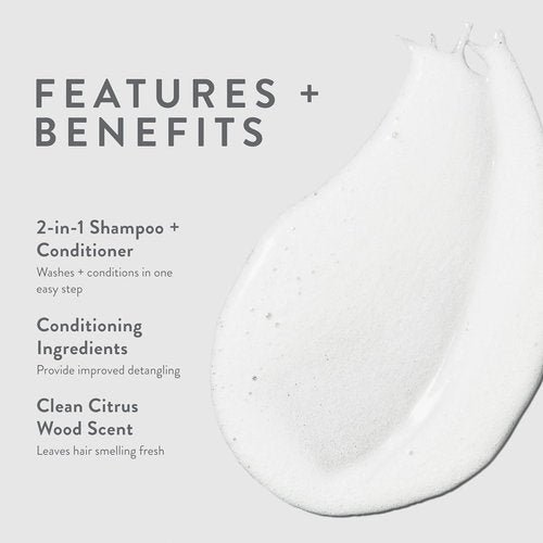 MITCH by Paul Mitchell 2-in-1 Shampoo & Conditioner for Men - All Hair Types, Refreshing Formula