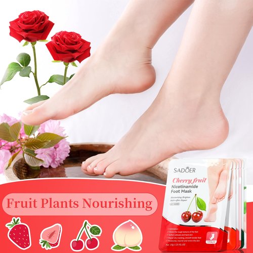 Swiffen 48 Pcs Fruits Beauty Hand Foot Mask Bulk Hydrating Hand Foot Moisturizing Gloves Aloe Mask for Spa Kit Beauty Skincare Gift Kits for Women