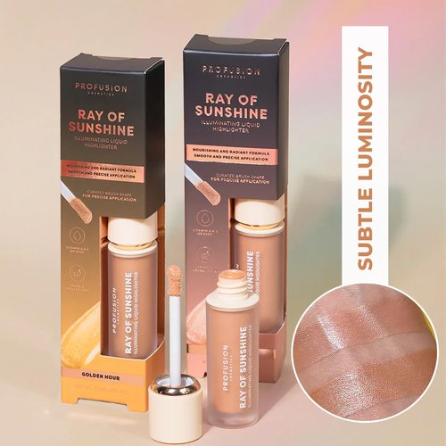 Profusion Cosmetics Liquid Highlighter - Blendable & Buildable Formula with Vitamin A & E | Sunkissed Shade