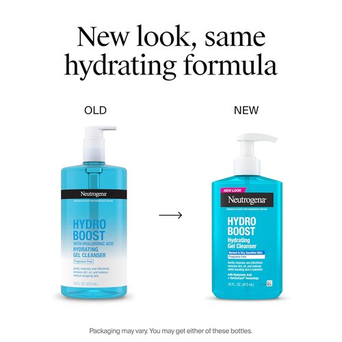 Neutrogena Hydro Boost Face Wash - Fragrance-Free Hydrating Gel Cleanser with Hyaluronic Acid | 16 fl. oz