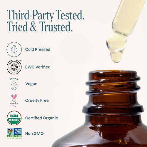 Cliganic Organic Pumpkin Seed Oil, 100% Pure - For Hair & Face | Natural Cold Pressed Unrefined