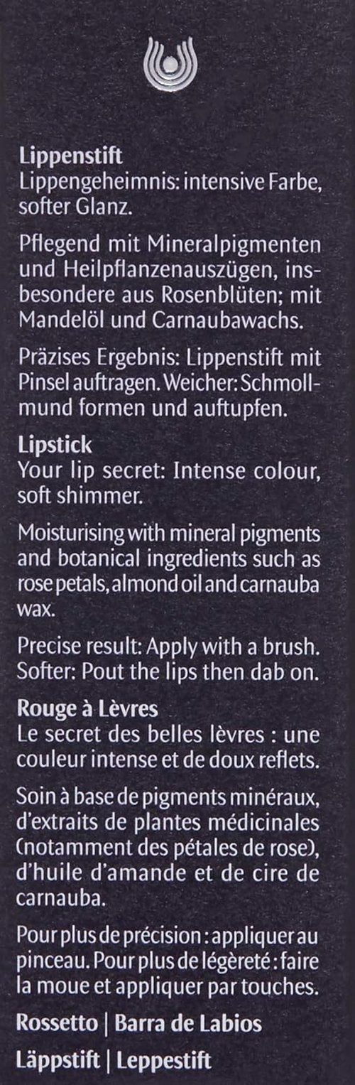 Dr Hauschka Lipstick - Dahlia Medium Brick Red | Creamy Matte Finish with Natural Hydration - 0.14 oz.
