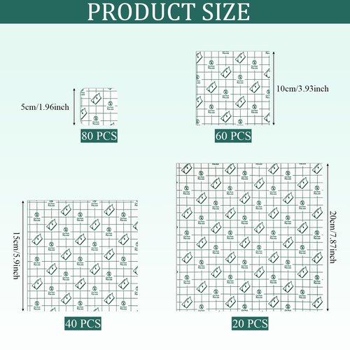 BBTO 200 Pcs Transparent Stretch Adhesive Bandage Waterproof Clear Patches Cover Protective Shower Film Wrap (2,4,6,8inch)