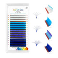 ABONNIE Colored Lash Extensions, Easy Fan Eyelash Extensions 0.07 D Curl 16mm Mix Volume Lash Extensions, Lash Fan for Professional Salon Supplies (0.07-D-Blue Ombre 16mm)